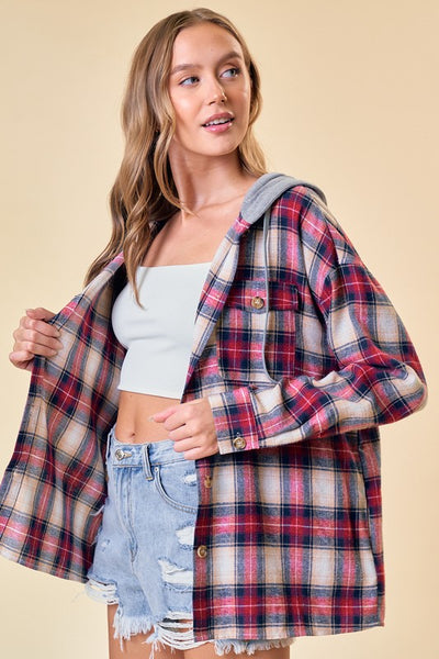 Avery Plaid Button Up Top