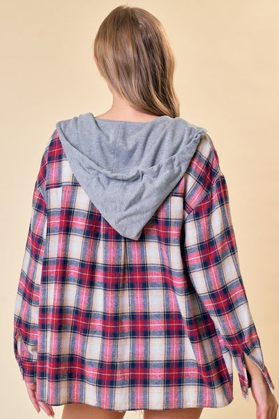 Avery Plaid Button Up Top