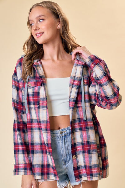 Avery Plaid Button Up Top