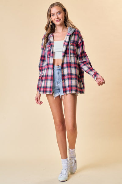 Avery Plaid Button Up Top