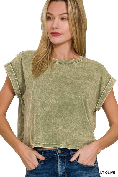 Mackenzie Cuffed Short Sleeve Top