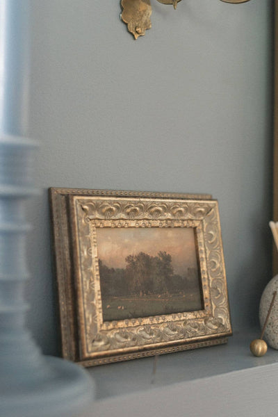 Sheep Farm Framed Antique Art: 16x12