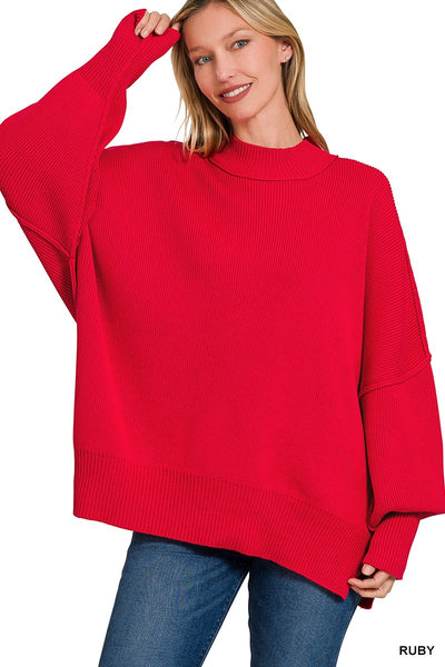 Sammie Side Slit Oversized Sweater