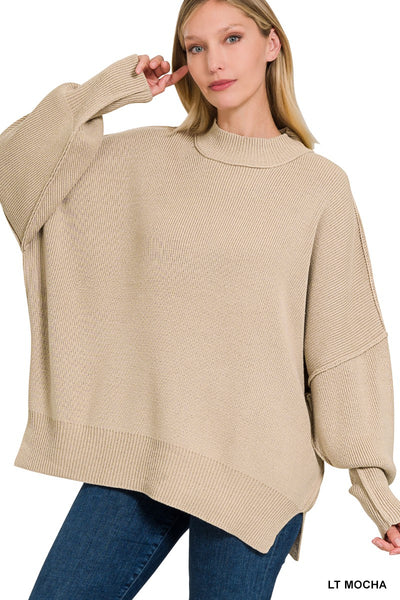 Sammie Side Slit Oversized Sweater