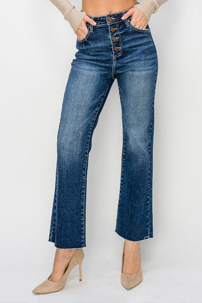 Haley Straight Button Down Jeans