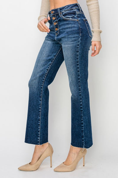 Haley Straight Button Down Jeans