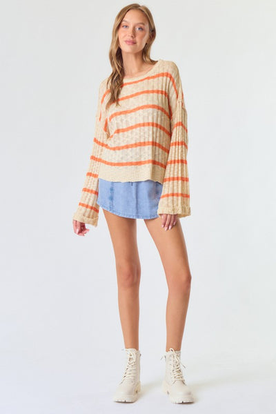 Della Striped Sweater Top