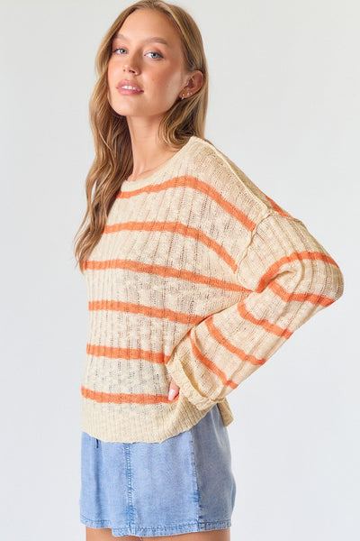 Della Striped Sweater Top