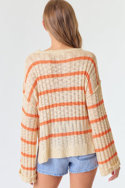 Della Striped Sweater Top