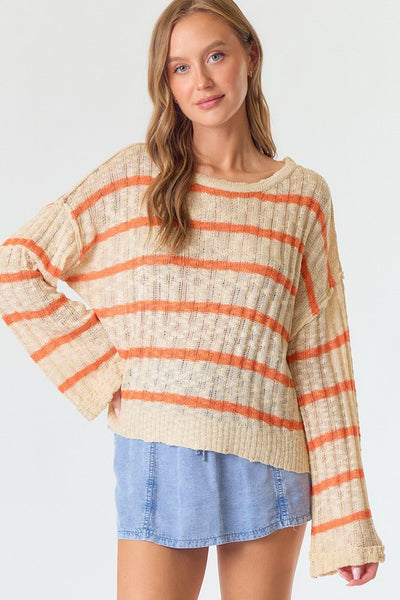 Della Striped Sweater Top