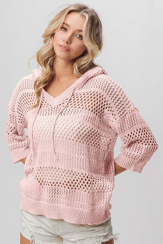 Veronica V-Neck Lightweight Hoodie