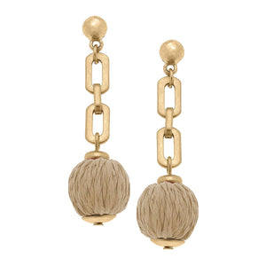 Raffia Chain Link Earrings