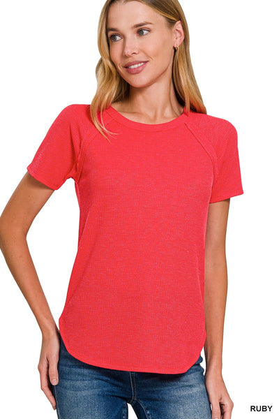 Baby Waffle Short Sleeve Top