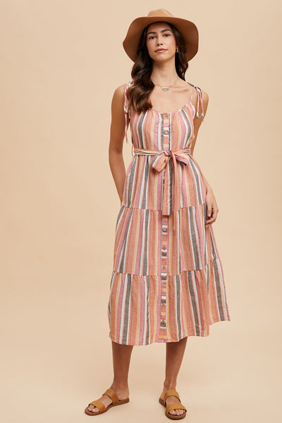 Tilly Striped Midi Dress