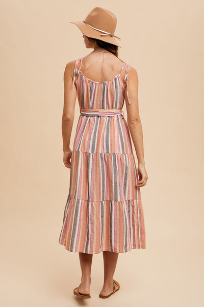 Tilly Striped Midi Dress