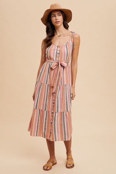 Tilly Striped Midi Dress