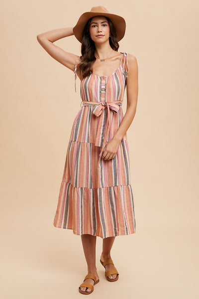 Tilly Striped Midi Dress