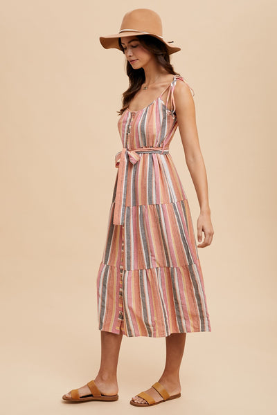 Tilly Striped Midi Dress