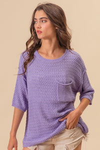 Emma Textured Sweater Top