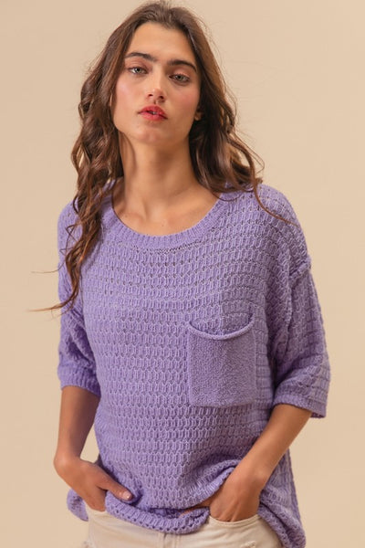 Emma Textured Sweater Top
