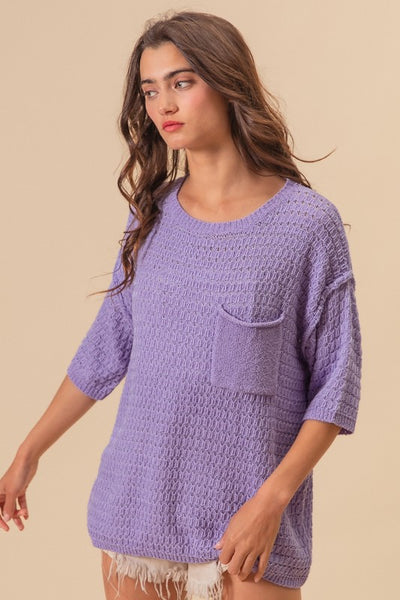 Emma Textured Sweater Top