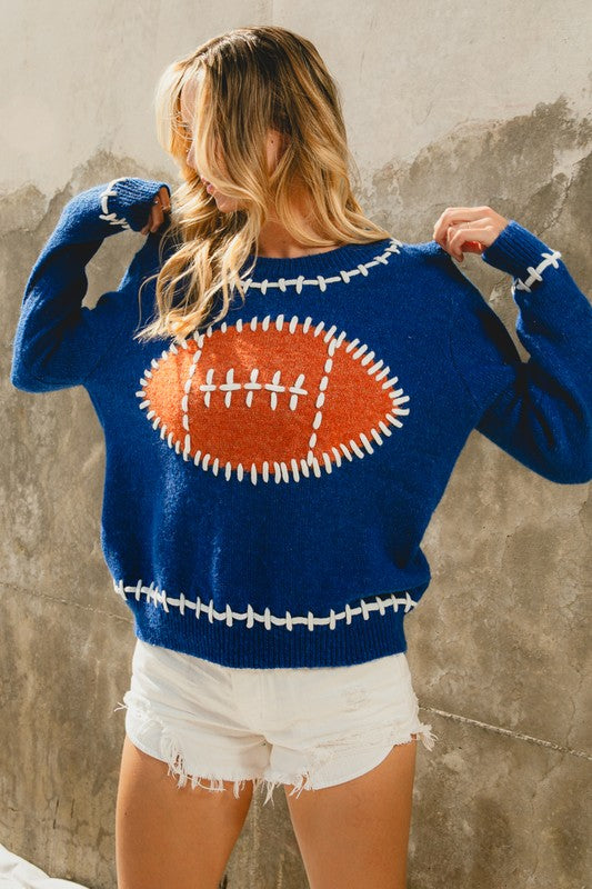Angela Knit Football Sweater – Freckled Mama Boutique