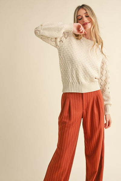 Harmony Pointelle Sweater