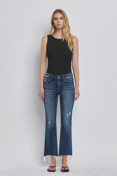 Lydia Mid Rise Crop Bootcut Jeans