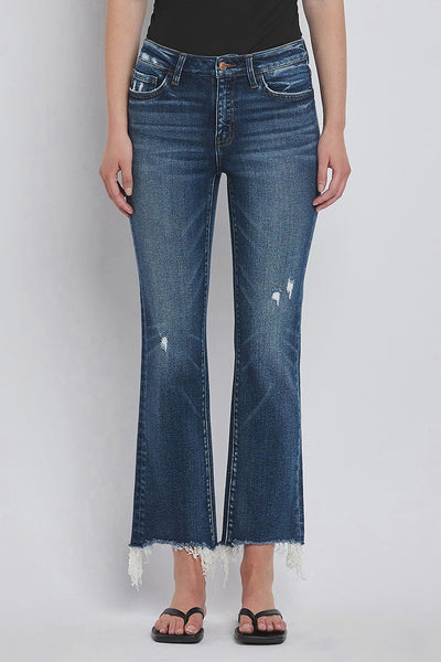 Lydia Mid Rise Crop Bootcut Jeans