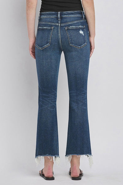 Lydia Mid Rise Crop Bootcut Jeans