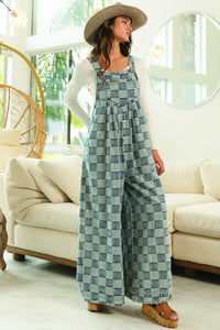 Jenna Denim Checker Overalls