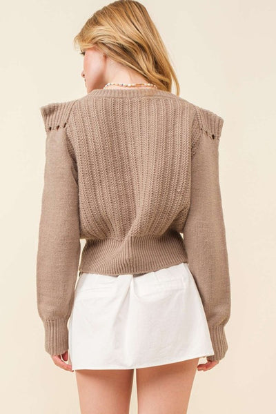 Shirley Pleats Shoulder Sweater