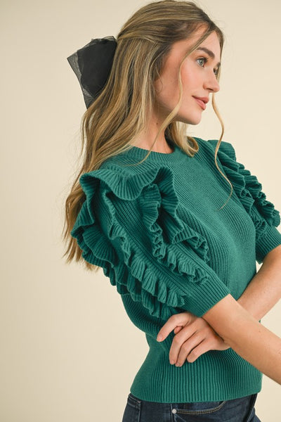 Sophie Short Sleeve Ruffle Top