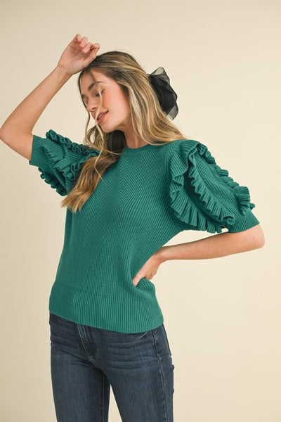 Sophie Short Sleeve Ruffle Top