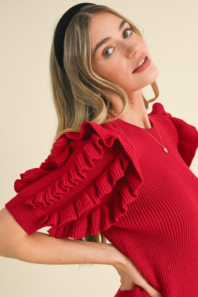 Sophie Short Sleeve Ruffle Top