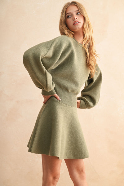 Bella Balloon Sleeve Sweater Dress
