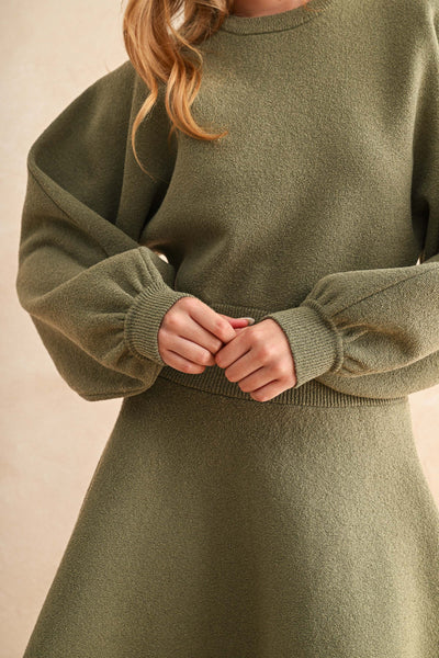 Bella Balloon Sleeve Sweater Dress