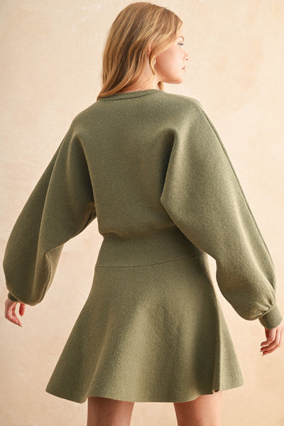Bella Balloon Sleeve Sweater Dress