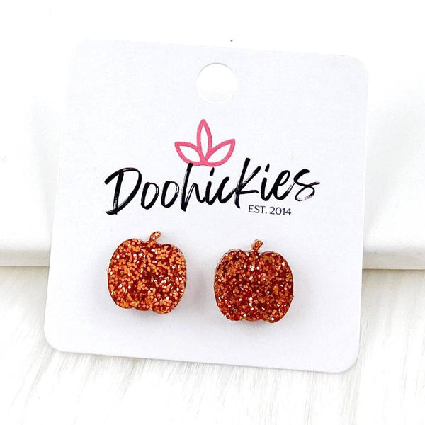 Pumpkin Studs- Fall Acrylic Singles: Leopard