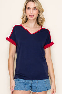 Erin V-Neck Terry Top