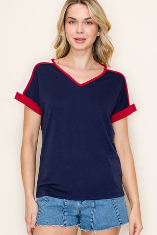 Erin V-Neck Terry Top