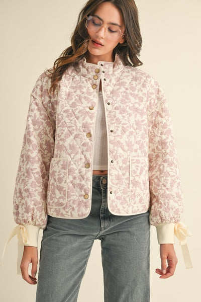 Violet Floral Quilted Jacket