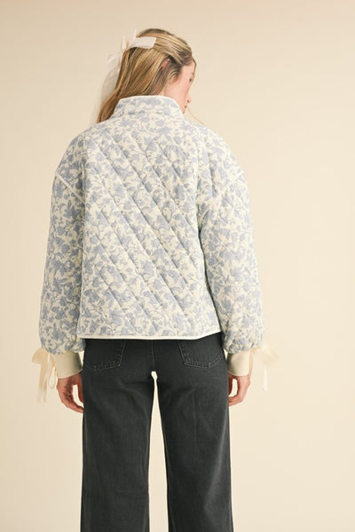 Violet Floral Quilted Jacket