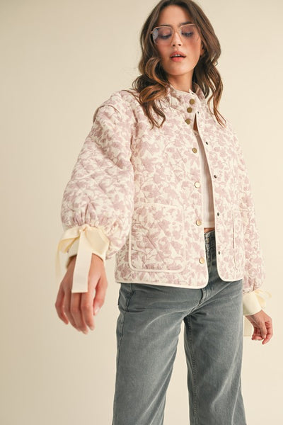 Violet Floral Quilted Jacket