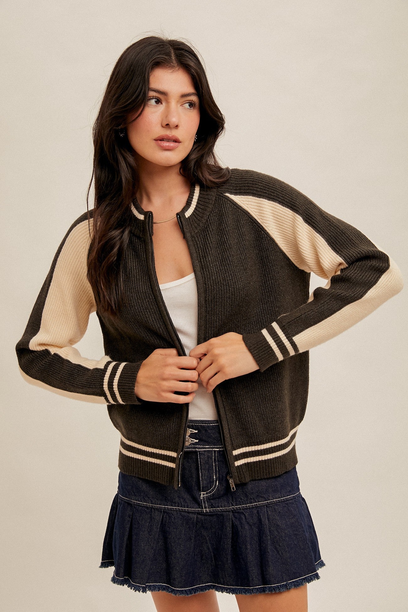 Zoey Zip-Up Cardigan