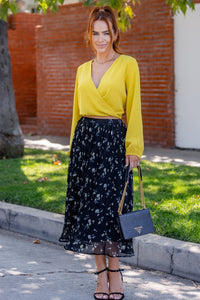 Jordan Floral Chiffon Skirt