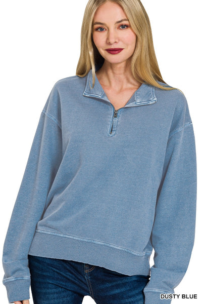 Casey French Terry Half Zip Top