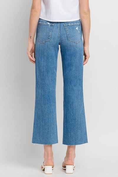 Anna Wide Leg Raw Hem Jeans