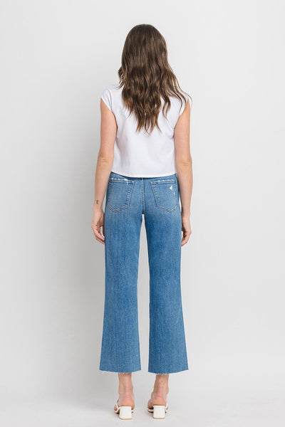 Anna Wide Leg Raw Hem Jeans
