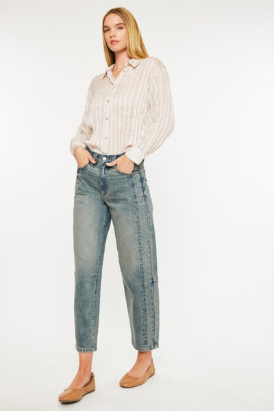 Tori High Rise Barrel Jeans